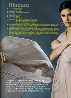 Jaslene Gonzalez
For: Jelita Magazine, January 2010

