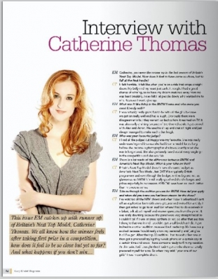 Catherine Thomas
Photo: Dave Wise
For: Every Model Magazine, Sept. 2008
